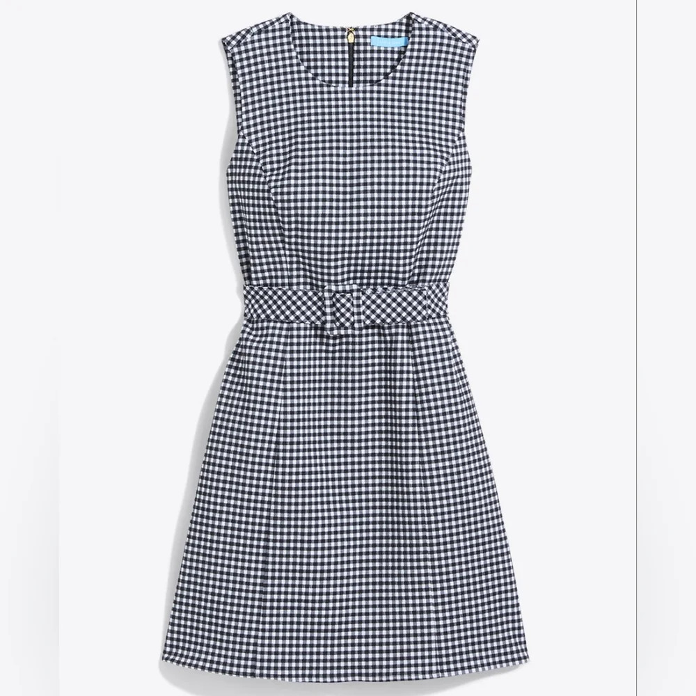 Draper James Black and White Gingham Belted Mini Dress - Picture 10 of 10